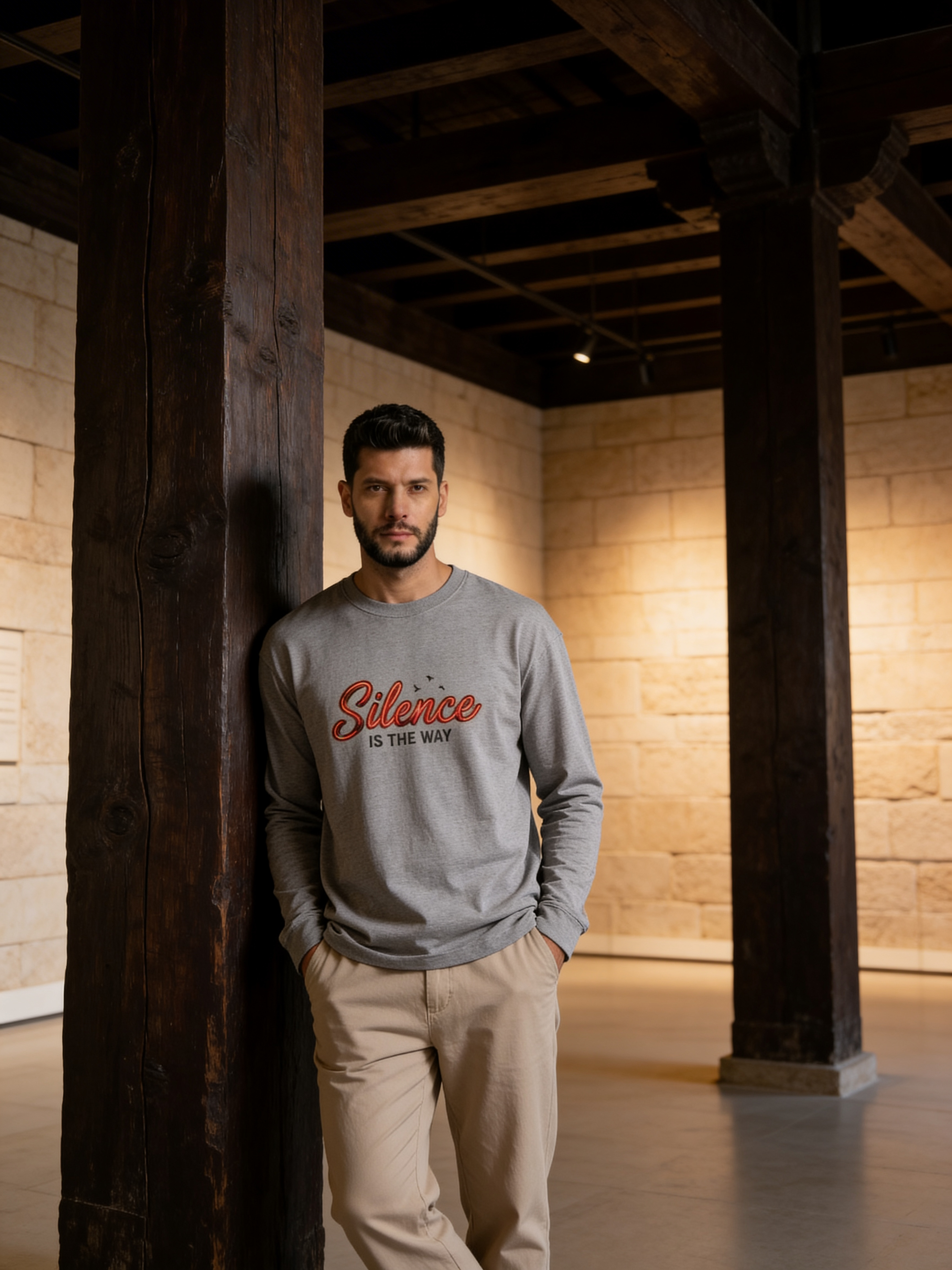 Men's "Silence Is The Way" Full Sleeve T-Shirt